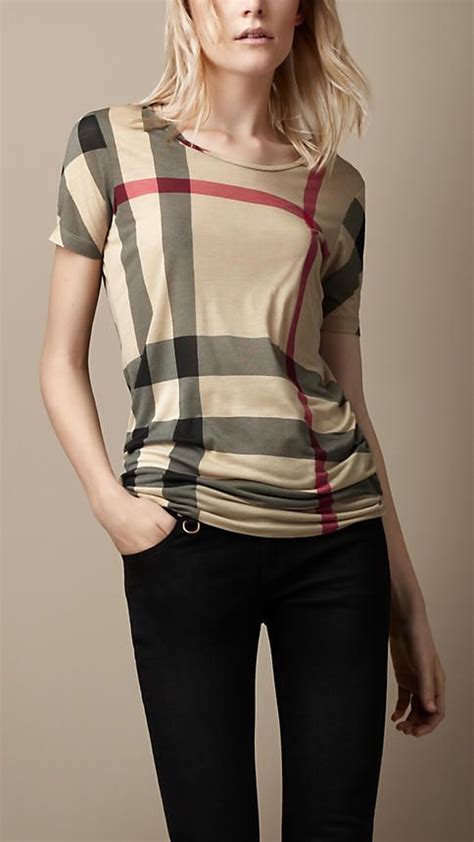 burberry t shirt ladies|burberry shirt women outfit.